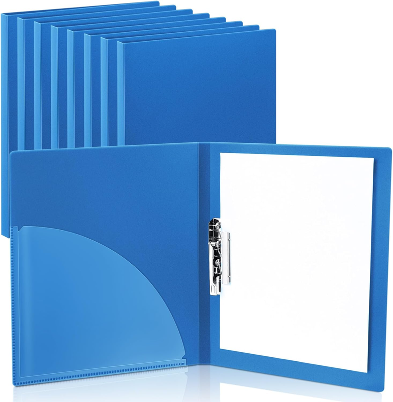 8 Pack Punchless Clamp Binder Folder Ringless Binder with Me