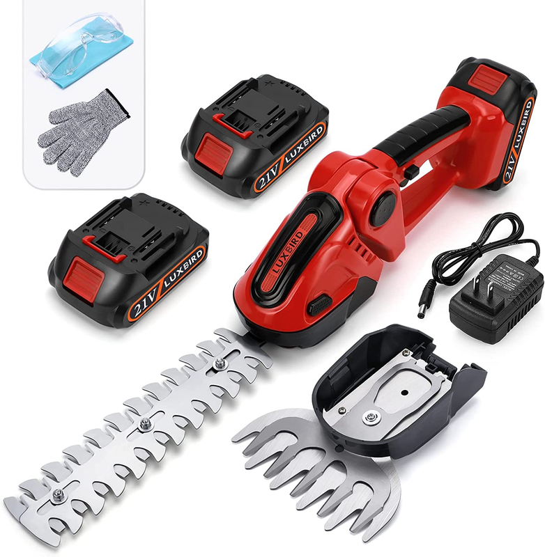 Cordless Grass Shears 7.2V,2-In-1 Electric Small Hedge Trimmer,Portable Handheld