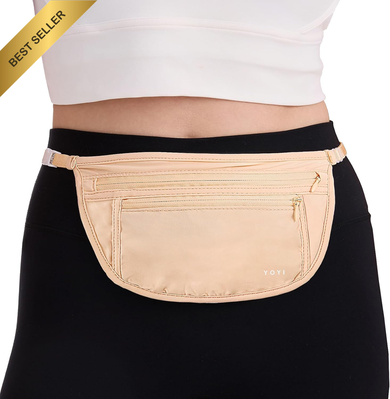 Money Belt, Hidden Anti-Theft Waist Bag, Passport Wallet