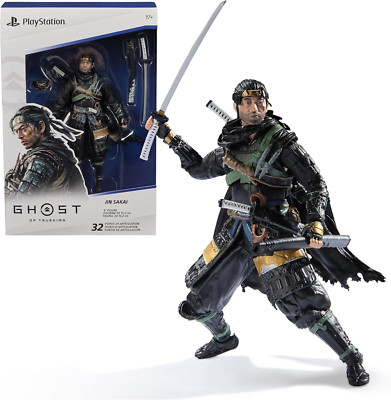 Ghost of Tsushima 6  Jin Sakai Samurai Action Figure and 2 Accessories New Toy