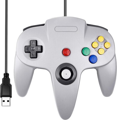   Classic N64 Controller, N64 Wired USB PC Game pad Joystick, N64 Bit USB Wired