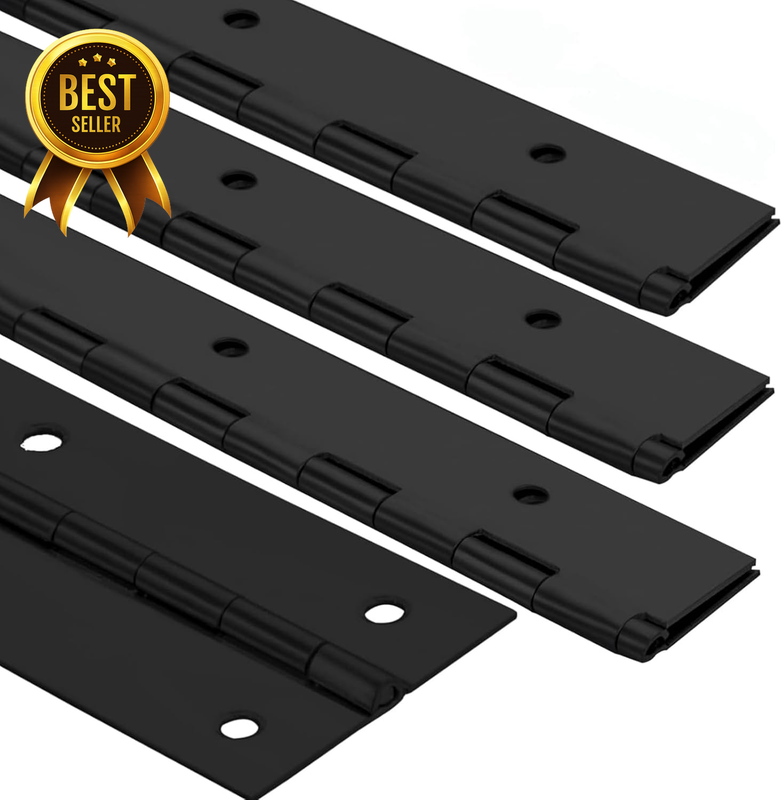 4 Pack Heavy Duty Piano Hinges 2 Inch Open Width 16 Inch Continuous Hinges Stain