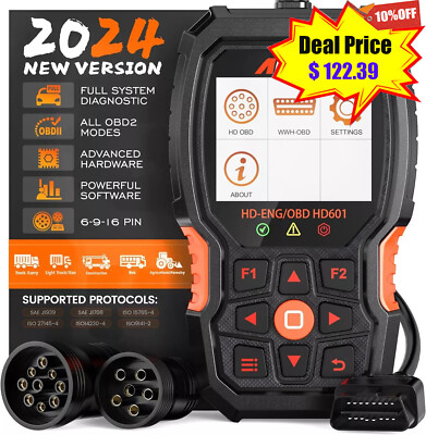 ANCEL HD601 Diesel Heavy Duty Truck Scanner All Systems Car Diagnostic Scan Tool