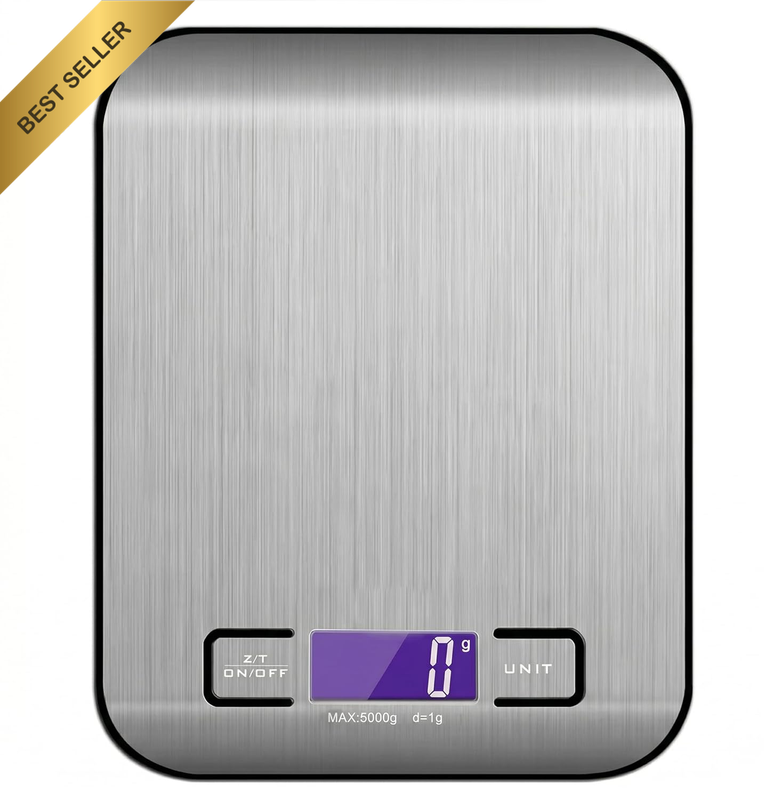 Digital Kitchen Scale 5Kg, 1G Precision Food Scale, Stainless Steel, Easy Tare,