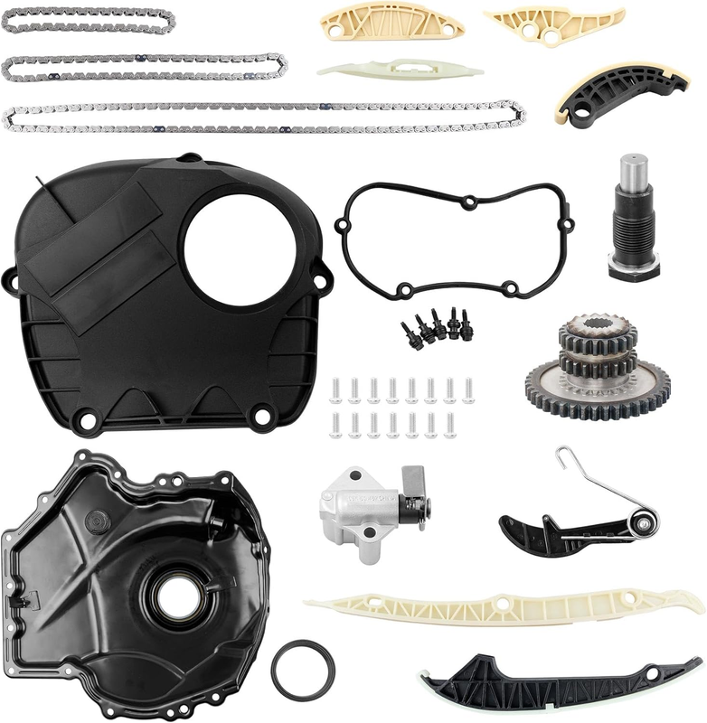 Engine Timing Chain Set Upper Front Cover for 2009-2017 Audi Q5 A4 S4 TT A3 A6