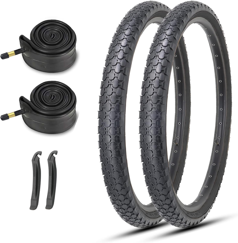 Beach Cruiser Bike Tires Kit:24X2.125/26X2.125 Inch Folding Bicycle Tires,Inner