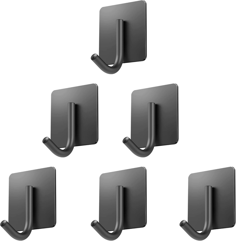 6 Pack Towel Hooks,Self Adhesive Hooks,Kitchen Towel Hooks,Bathroom Hooks for To