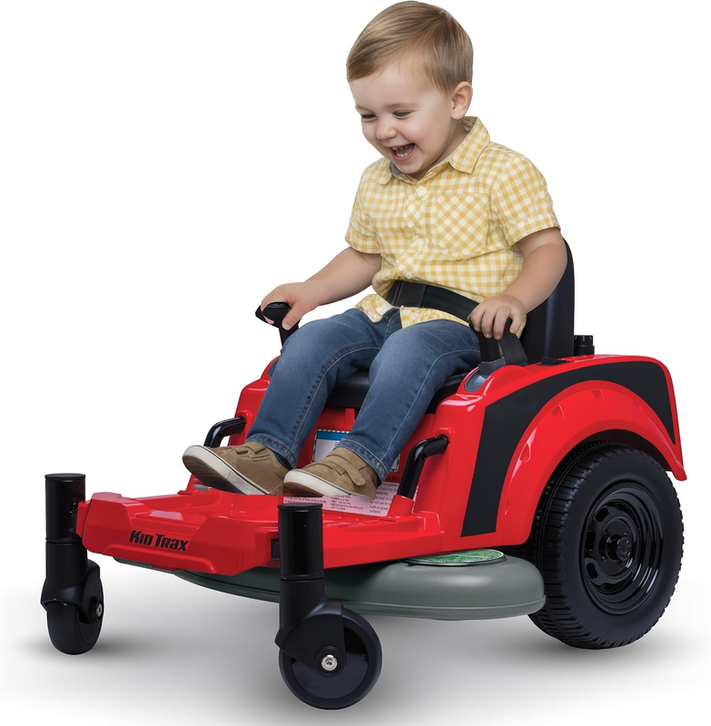 子供車　RED 12V Kids Red Zero Turn Lawn Mower Ride-On Toy for Ages 2-5, Dual