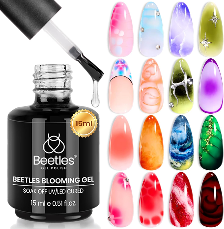 Blooming Gel 15Ml Clear UV LED Beginner Blossom Nail Gel for Spreading Marble St