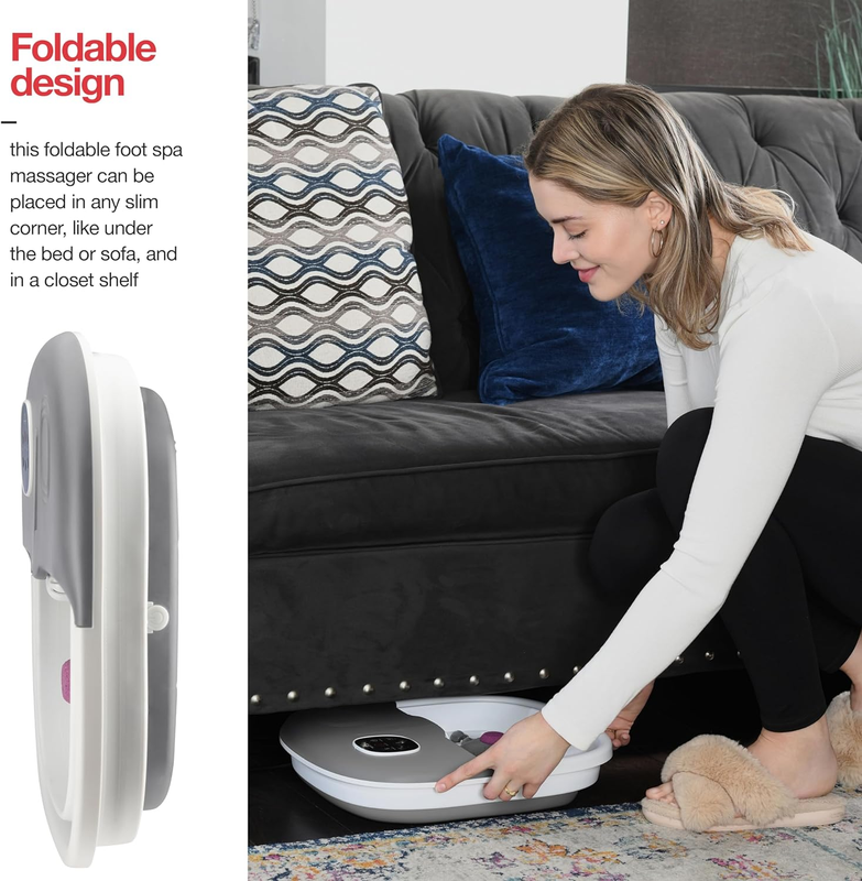 Foot Spa with Heat and Massage and Jets Includes a Remote Control a Pumice Stone
