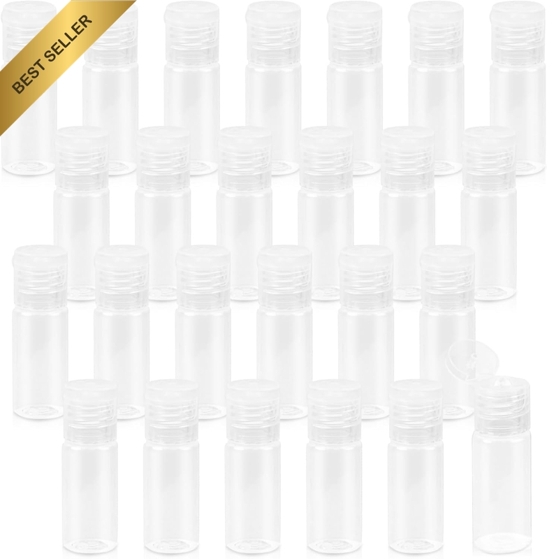 36PCS 15Ml/0.5Oz Travel Size Empty Plastic Sample Bottle Container with Flip Cap