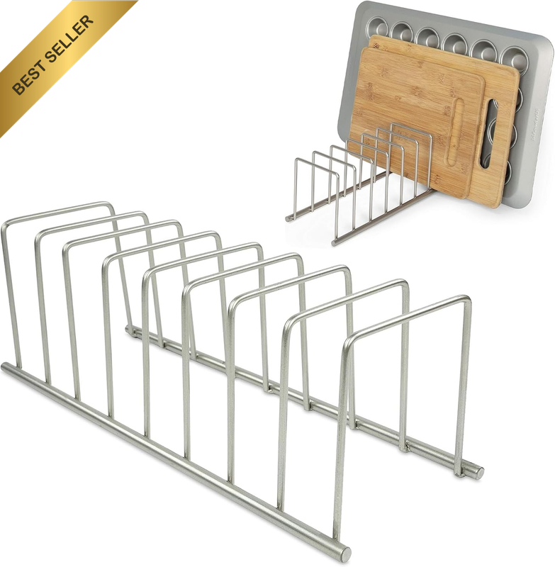 Kitchen Organizer Metal Dish Rack Cutting Board Holder Stand for Countertop or i