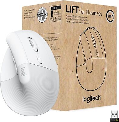 Logitech Lift for Business, Vertical Ergonomic Mouse, Wireless - Off White