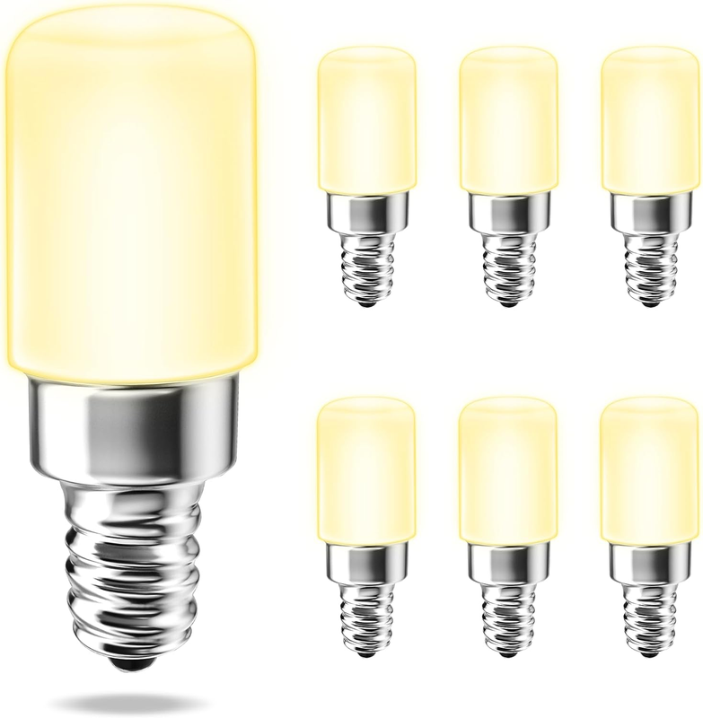 2W E12 LED Night Light Bulb, Mini Type B C7 Light Bulb Equivalent 25W, Warm Whit