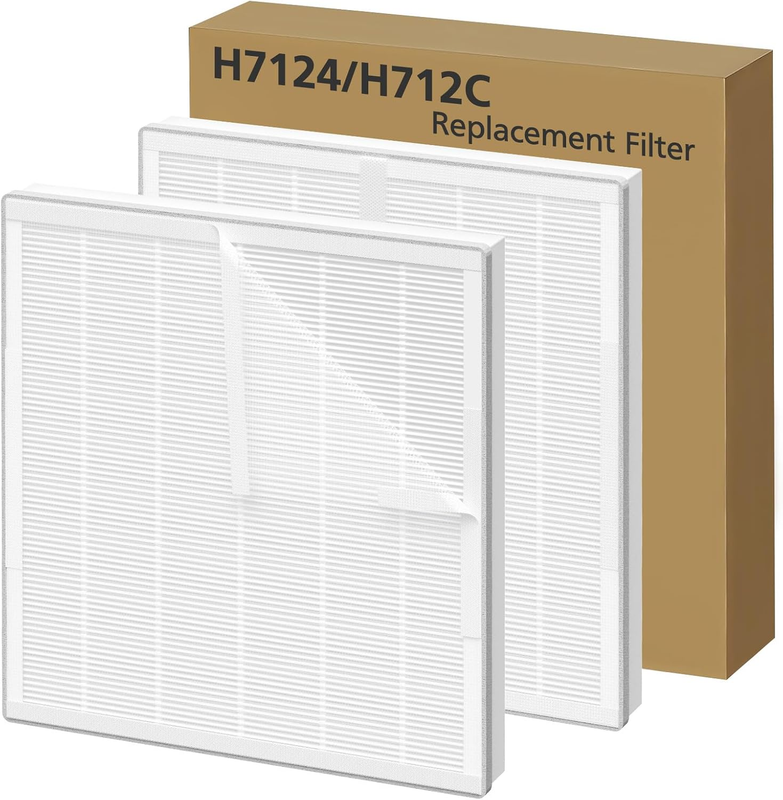 H7124 Filters for Goveelife H7124 H712C Smart Air Purifier 3 Hepa 4 Pre-Filters