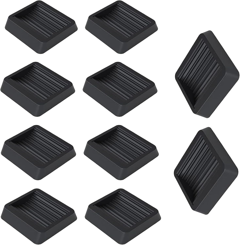 10Pcak Black Furniture Pads Rubber Caster Cups, Wheel Stoppers to Prevent Slidin