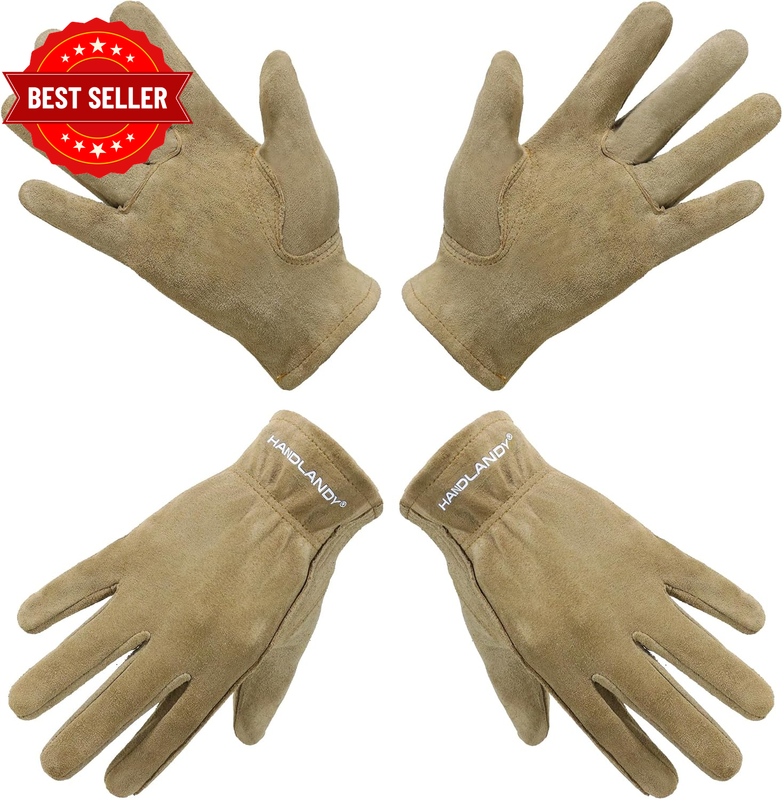 Kids Leather Gardening Gloves, Kid Work Gloves