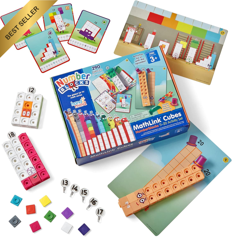 Numberblocks 11 to 20 Mathlink Cubes (290 Pieces) | Ideal for Building Numberblo