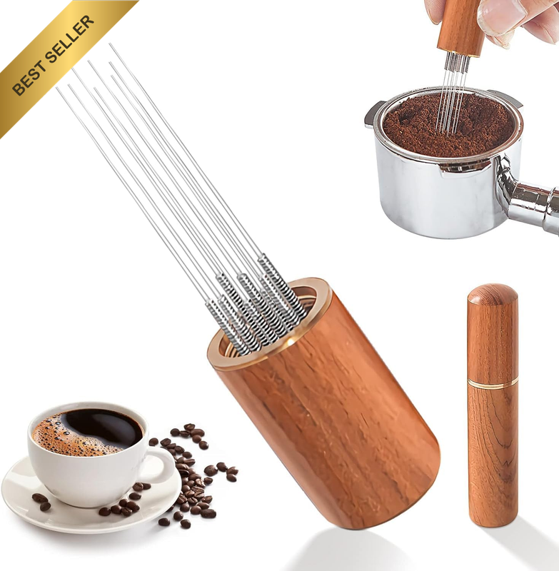 Upgraded WDT Tool Coffee Grounds Needle Distributor, Espresso Distribution Tools