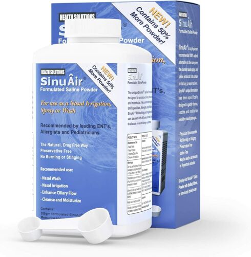 SinuAir Powder Irrigation Solution, 300g Bottle - Use with SinuPulse Elite