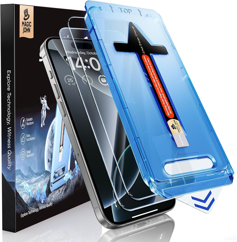 2 Pack for iPhone 16 Pro Max 6.9 inch Tempered Glass Screen Protector, HD Clear,