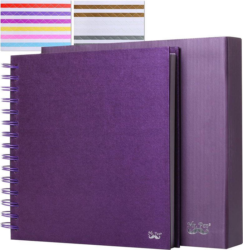- Scrapbook Photo Album with 400Pcs Corner Stickers, 8 X 8 Inch, 80 Blank Pages,