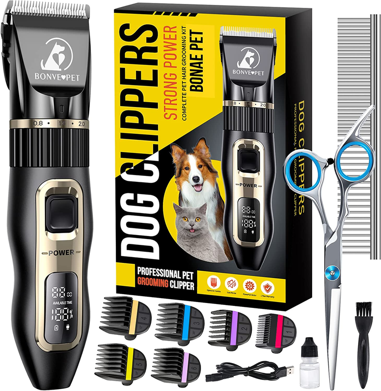 Pet Dog Grooming Kit Clippers Rechargeable Cordless Hair Trimmer Large pet Cats