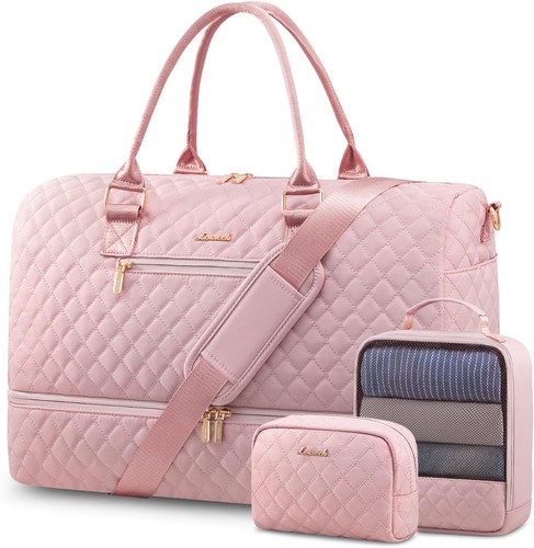 [OOOWL] WE LOVE BIG BAG PINK/BLUE / 税込み LOVEVOOK Travel Duffle Bag for Women, Weekender Overnight
