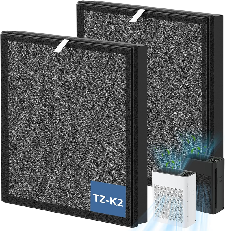 TZ-K2 Fil-Ter for Tolife TZ-K2 Air Puri-Fier 3-In-1 HEPA Activated Carbon 2 Pack