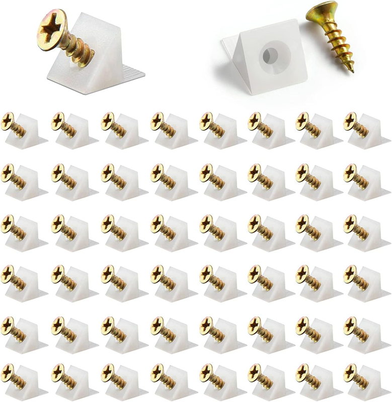 50PCS Drawer Repair Wedges 90 Brackets Fix Sagging Drawer Bott...