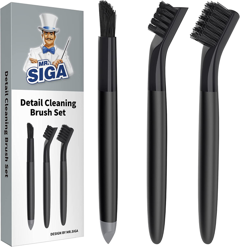 Grout Cleaner Brush Set, Detail Cleaning Brush Set for Tiles, Sinks, Drains, Gro