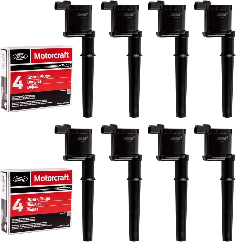 8 Ignition Coils Pack Spark Plugs for Lincoln Navigator Blackwood Mark VIII Ford