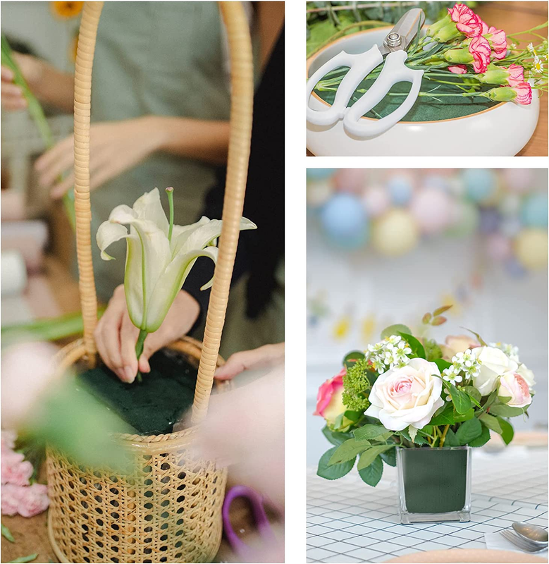 8 Pack Floral Foam Blocks for Fresh and Artificial Flowers, Wet Green Florist Br