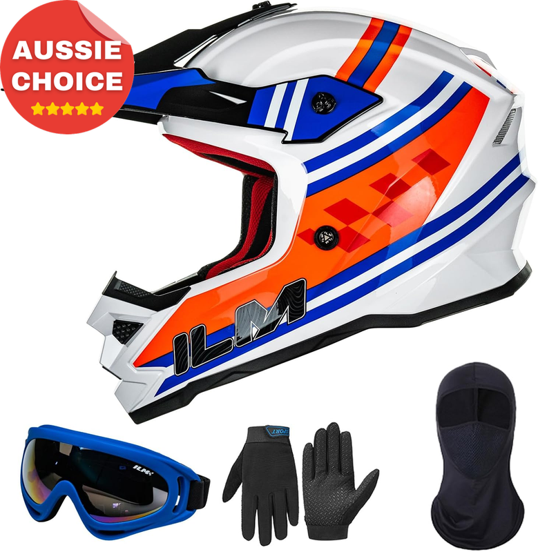 Kids Motorcycle Helmet Motocross Safety Goggles Mask Gloves ECE Model Z705
