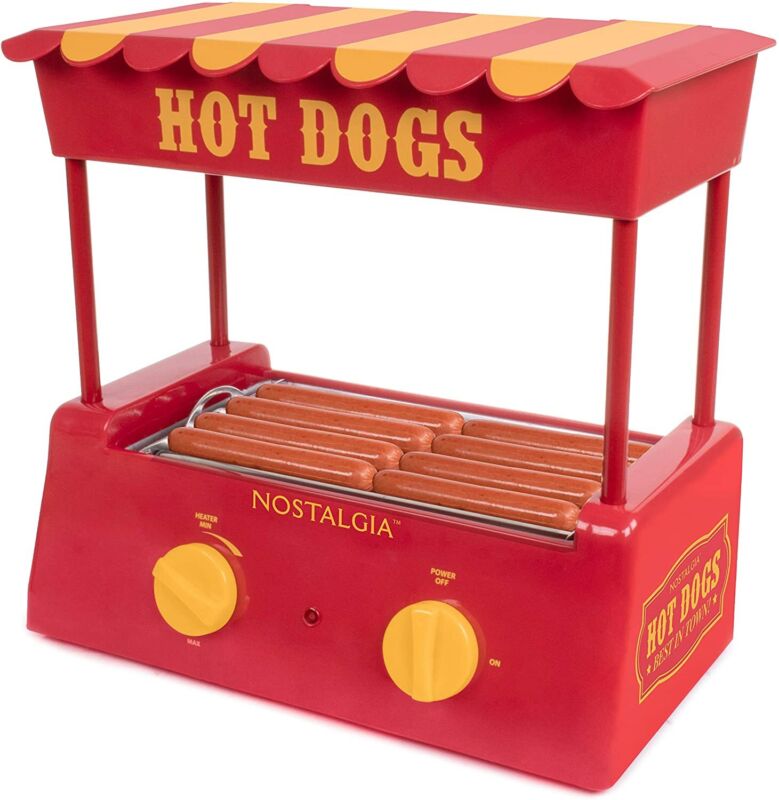 Retro Hot Dog Roller Bun Warmer Adjustable Heat Machine Grill Retro Cooker USA