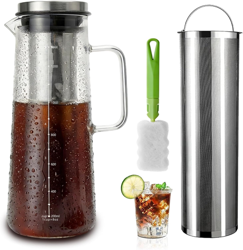 Cold Brew Coffee Maker 1400Ml Cold Brew Coffee Pot Stainless Steel Filter Cold B