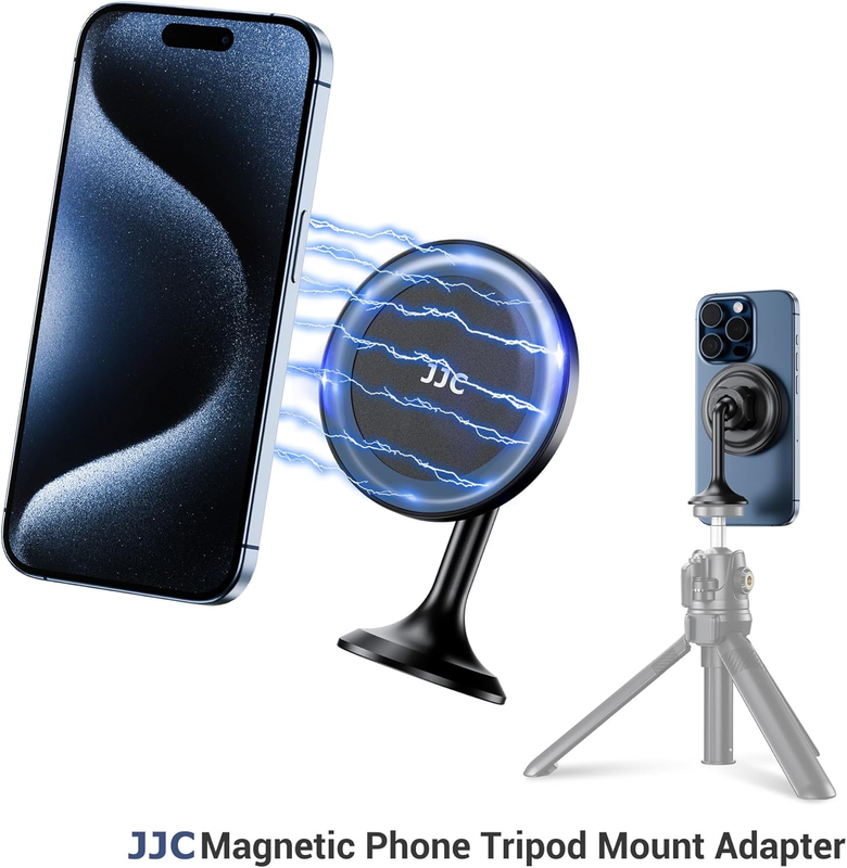 Magnetic Phone Tripod Mount Adapter with Arca Base & 1/4" Screw Hole, 60° Tilt P