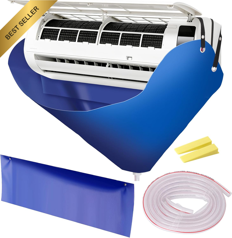 Ac Cleaning Bag with Wall Protection Cloth, Professional Split Ac Unit Cleaning