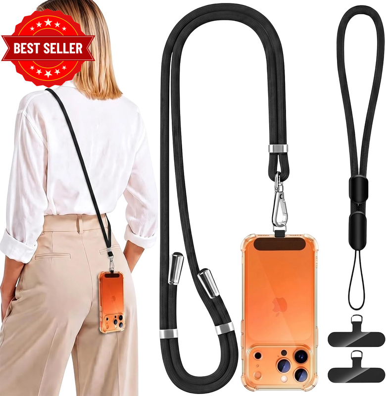 Phone Lanyard,2-Pack Anti-Theft Crossbody Mobile Phone Lanyards Wrist Strap