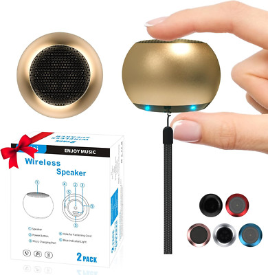 2Pack Portable Mini Speaker, Bluetooth Tiny Speaker,Wireless Micro Speaker 