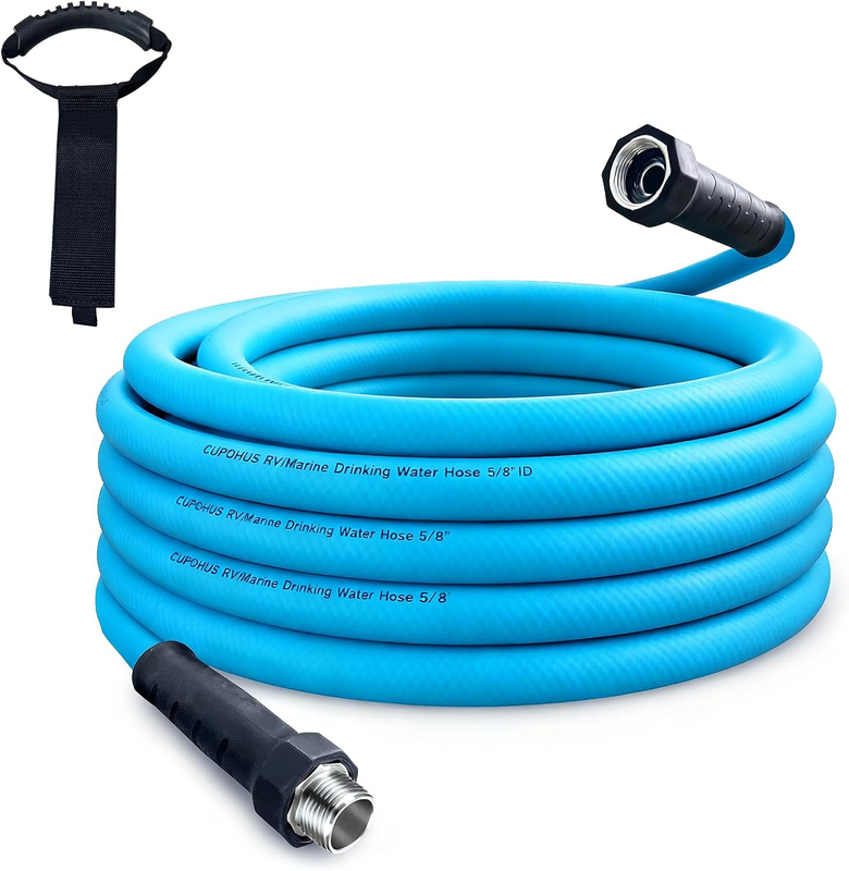 RV Water Hose 35FT with Strain Relief Ends, Kink-Resistant Drinking Water Hose,
