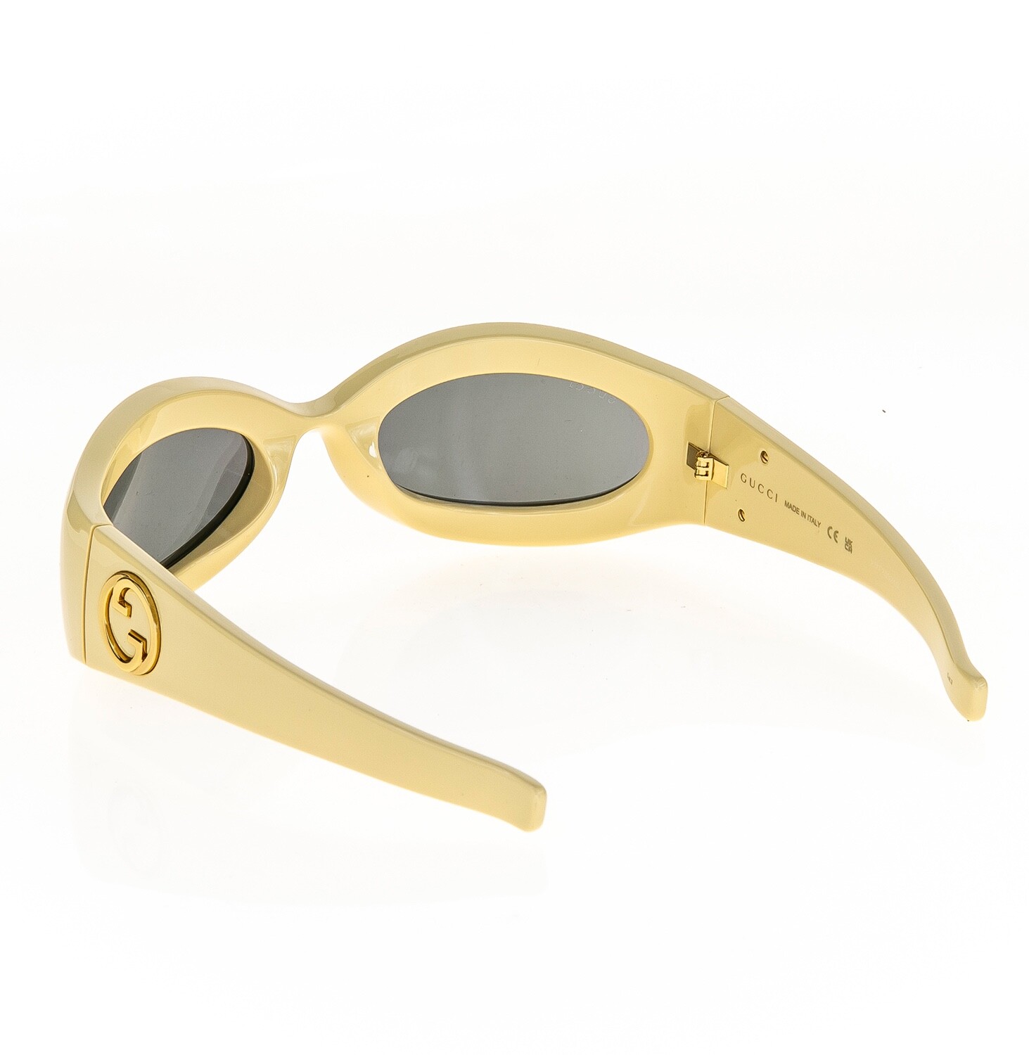 Pre-owned Gucci Love 11124765 Ivory Silver Wrap Ninja Unisex Mirror Sunglasses Gg1247s 004
