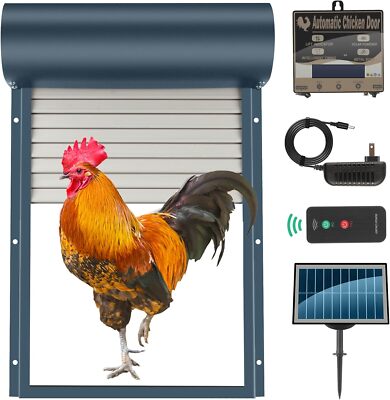 Automatic Chicken Coop Door Solar Powered Duck Coop Door with Remote Control