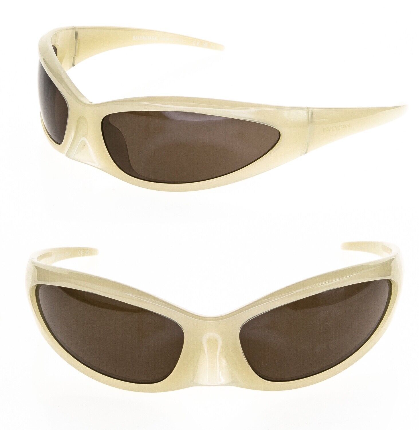 BALENCIAGA SKIN 0251 Wrap Cat Mask Light Yellow Brown BALENCIAGA SKIN 0251 Wrap Cat Mask Light Yellow Brown