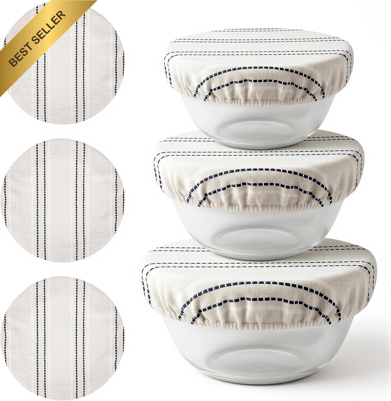 3 Pcs Reusable Bowl Covers for Bread Proofing, 3 Sizes 9/10/13 Inches Sourdough