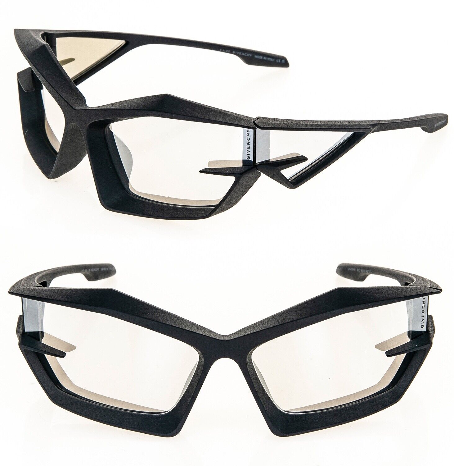 GIVENCHY GIV CUT 40049 Black Silver Mirrored Runway Unisex GIVENCHY GIV CUT 40049 Black Silver Mirrored Runway Unisex