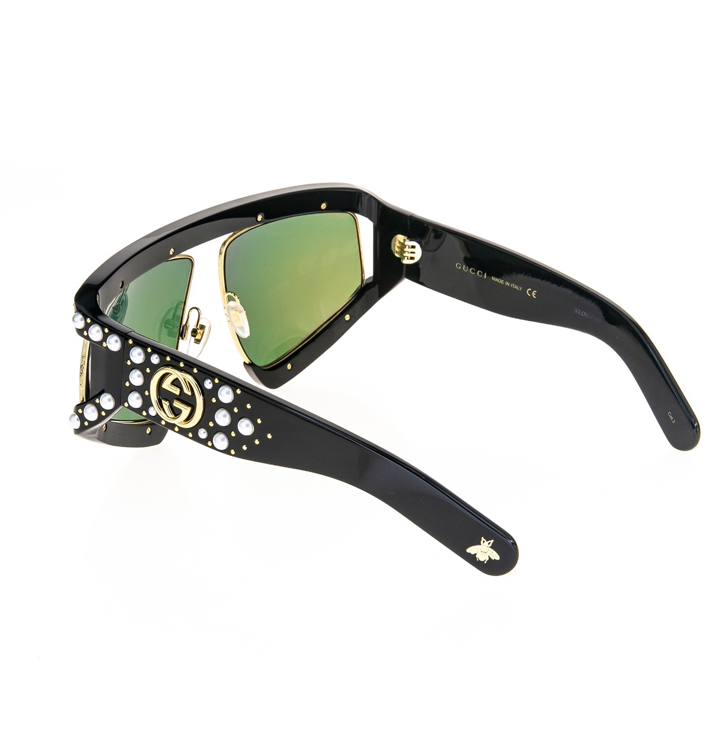 Pre-owned Gucci Authentic Hollywood Forever 0234 Black Orange Pearl Sunglasses Gg0234s 002 In Red