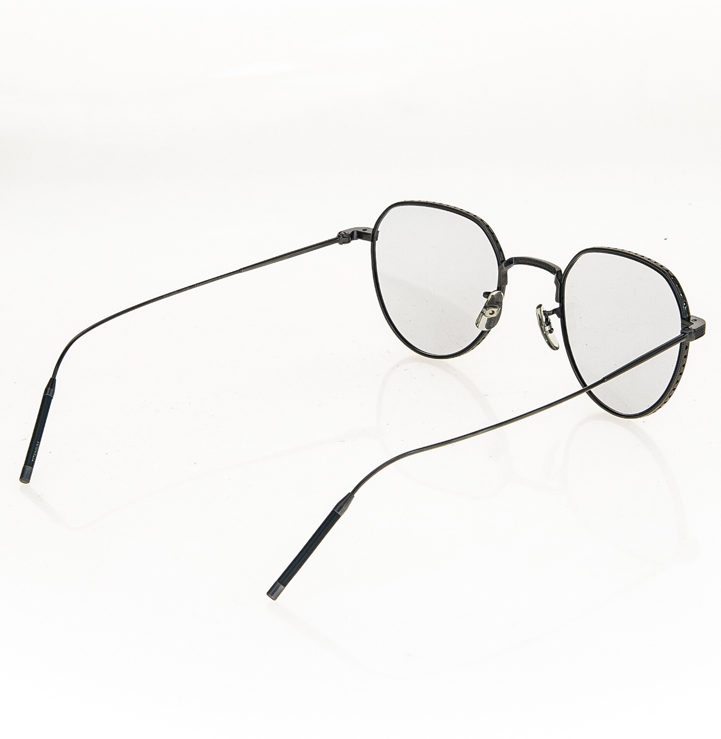 Pre-owned Oliver Peoples Takumi Tk-4 1298 Pewter Titanium Retro Eyeglasses Ov1298t Unisex In Demo Lens
