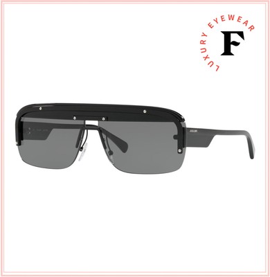 Pre-owned Prada Game Mask Pr15us Black Unisex Contemporary Sunglasses Runway 15u Limited In Gray