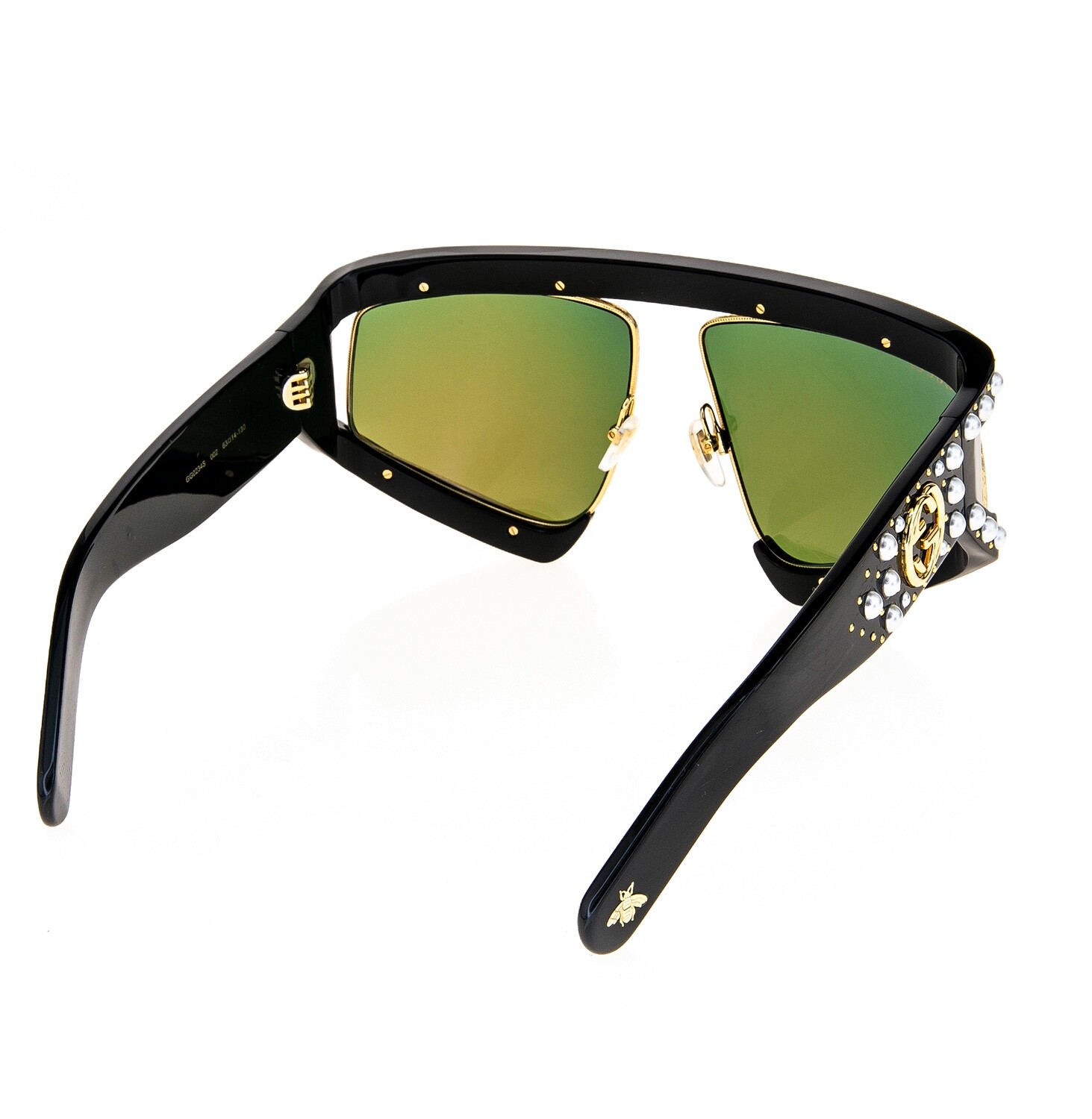 Pre-owned Gucci Authentic Hollywood Forever 0234 Black Orange Pearl Sunglasses Gg0234s 002 In Red